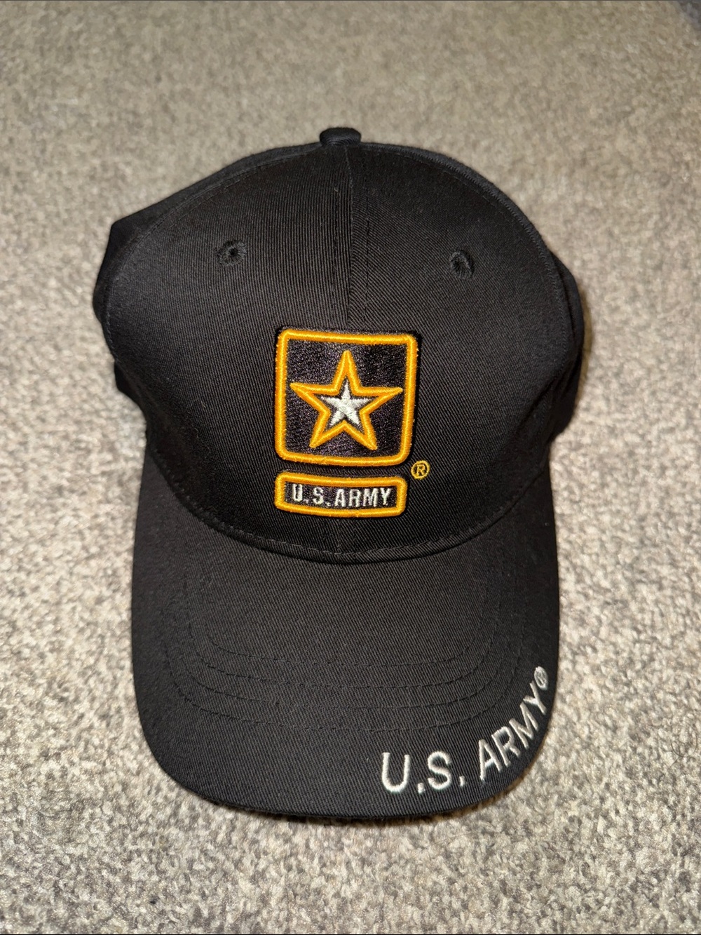 U.S. Army Black Cap with Gold Star Patch